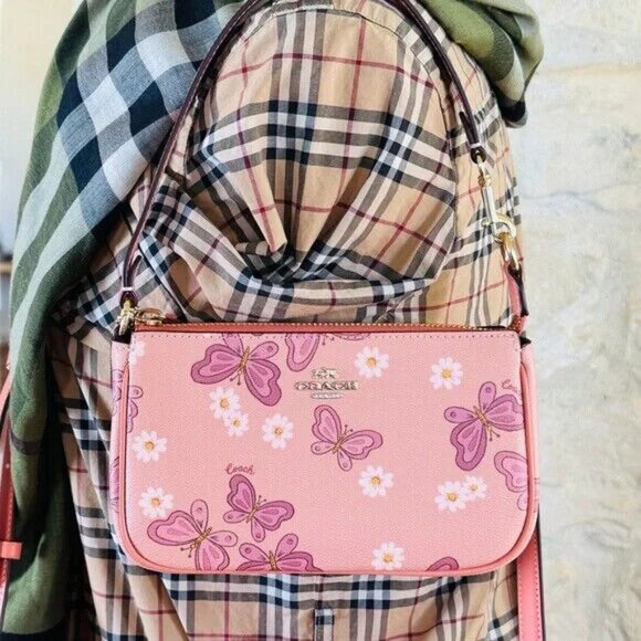 COACH ROWAN SATCHEL IN SIGNATURE CANVAS BUTTERFLIES PRINT /Wallet option NWT - Picture 15 of 15